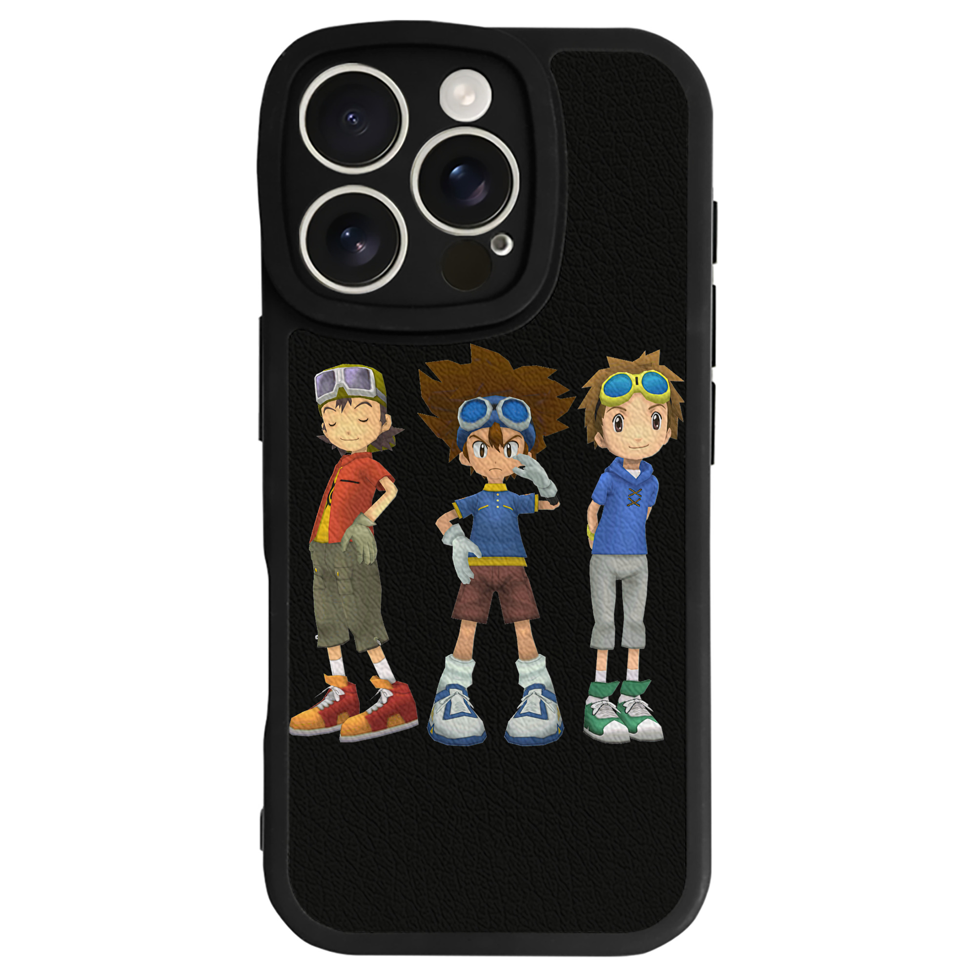 （画像用） Digimon デジタルモンスター/デジモン 【iPhone 16シリーズ対応】シリコンスマホケース（レザー調） 材質：シリコン